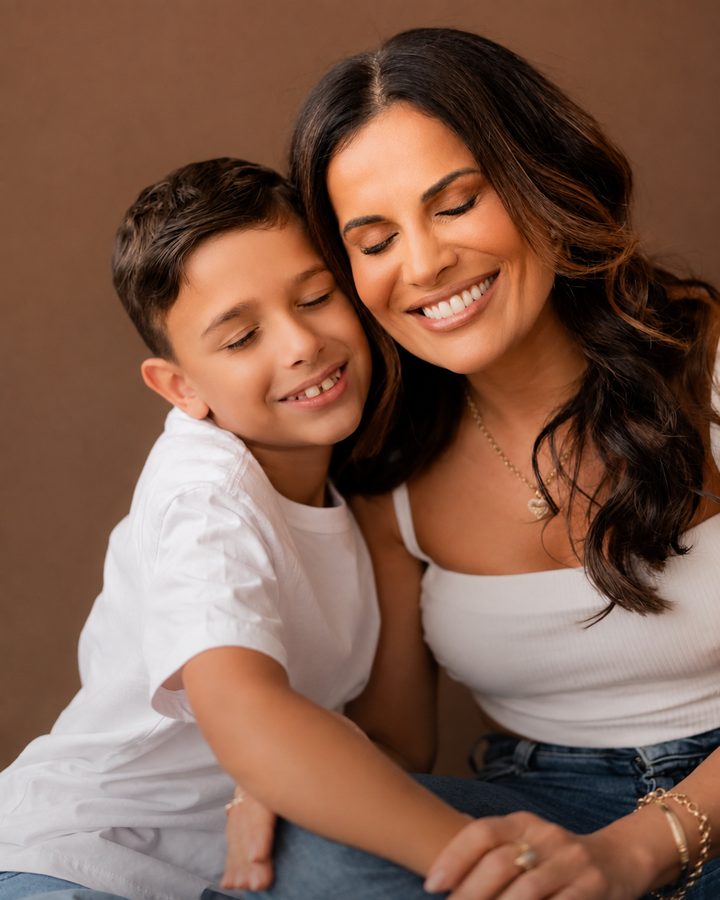 Bruna Torres com seu filho
